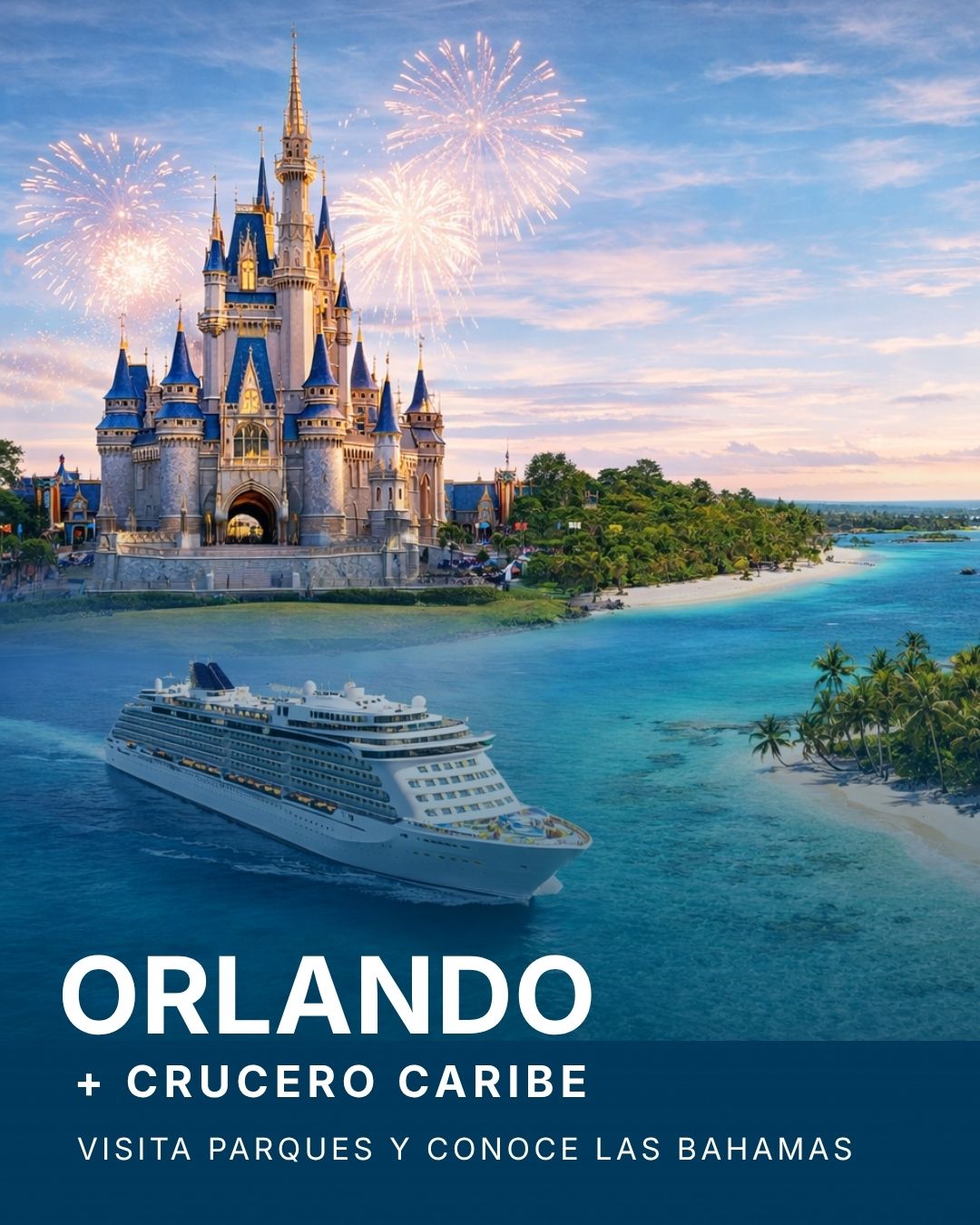 Orlando + crucero Caribe (Bahamas)